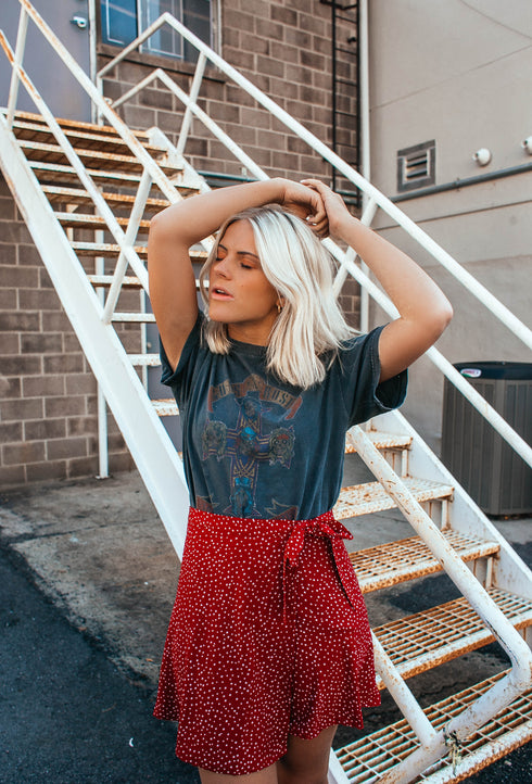 Hey Dottie Wrap Skirt